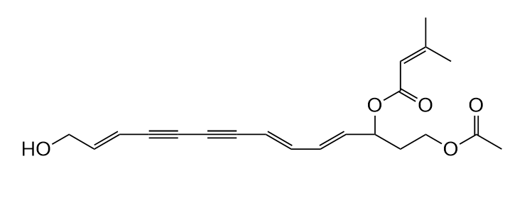 14-Acetoxy-12-senecioyloxytetradeca-2E,8E,10E-trien-4,6-diyn-1-ol