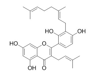 3'-Geranyl- 3-prenyl-2',4',5,7-tetrahydroxyflavone
