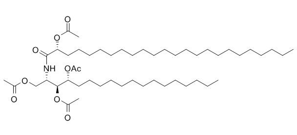 2-(2'-Hydroxytetracosanoylamino)- octadecane-1,3,4-triol tetraacetate