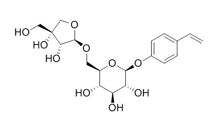 p-Vinylphenyl O-[beta-D-apiofuranosyl- (1-6)]-beta-D-glucopyranoside