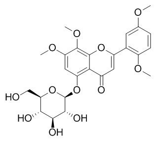 5-Hydroxy-7,8,2',5'- tetramethoxyflavone 5-O-glucoside