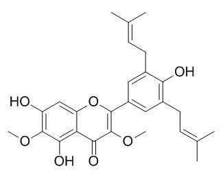 5,7,4'-Trihydroxy- 3,6-dimethoxy-3',5'-diprenylflavone
