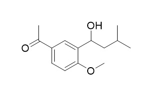 1-(3-(1-Hydroxy-3-methylbutyl)- 4-methoxyphenyl)ethan-1-one