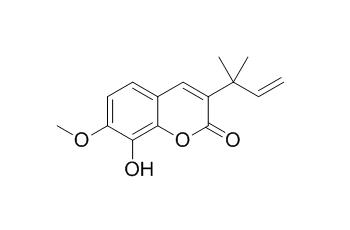 3-(1,1-Dimethylallyl)- 8-hydroxy-7-methoxycoumarin