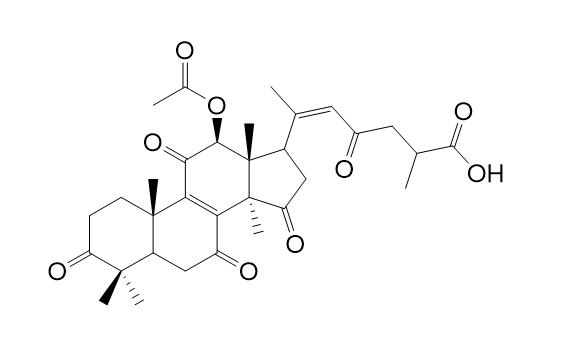 12beta-Acetoxy- 3,7,11,15,23-pentaoxo-lanost-8,20-dien-26-oic acid
