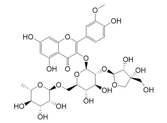 Isorhamnetin 3-O-apiosyl (1��2)[rhamnosyl (1��6)]glucoside